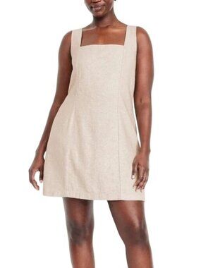 Old Navy Women's Linen Blend Sleeveless Dress Ivory Size PL NWT